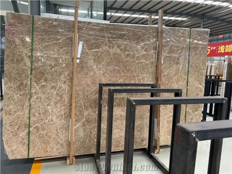 Golden Light Emperador Marble Slabs,1.8Cm For Floor And Wall