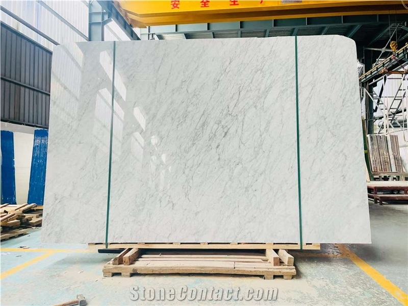 Polished Bianco Carrara Marble Slabs