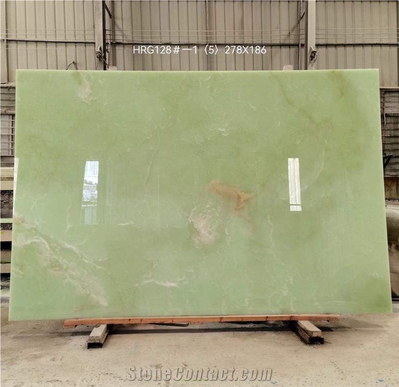 The Application Of Pure Jade Green Onyx Slabs In Decoration
