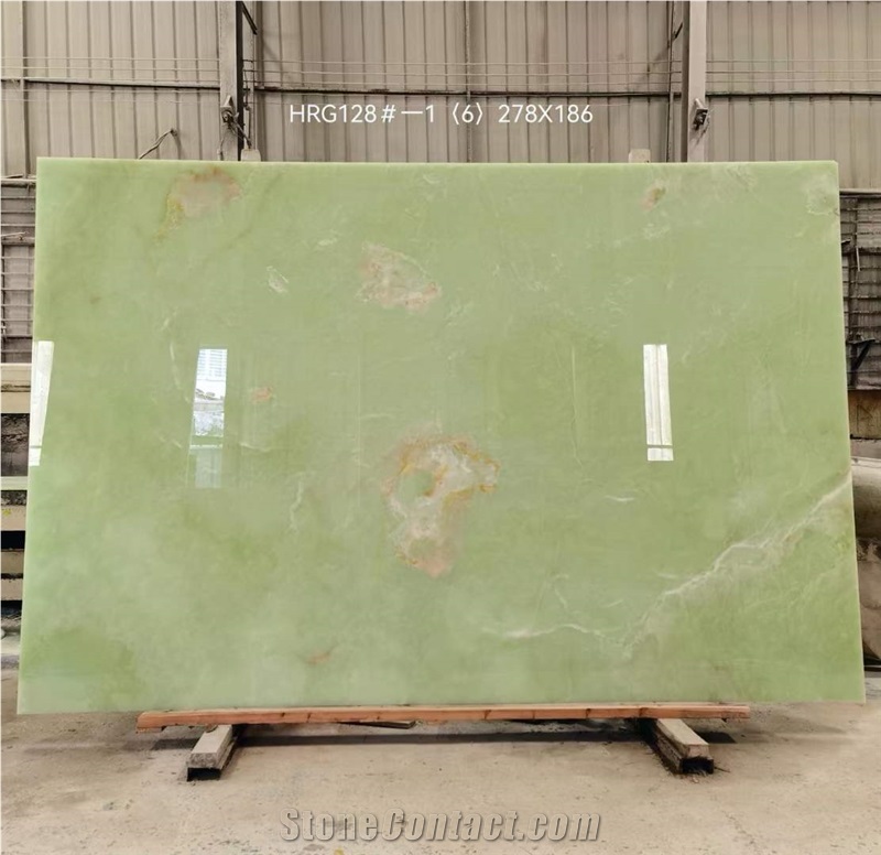 The Application Of Pure Jade Green Onyx Slabs In Decoration