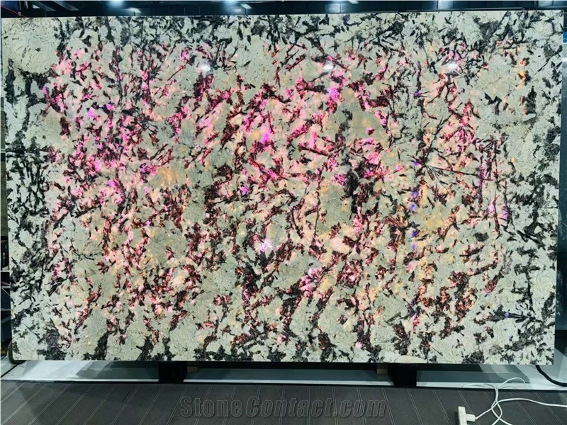 Transparent Exotic Granite Splendor White Granite Slabs