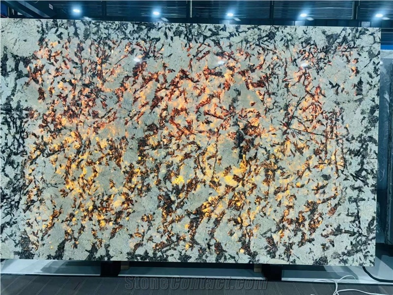 Transparent Exotic Granite Splendor White Granite Slabs