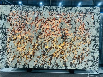 Transparent Exotic Granite Splendor White Granite Slabs