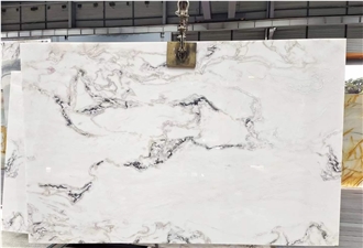 White Picasso Oyster White Marble, Dover White Marble Slabs