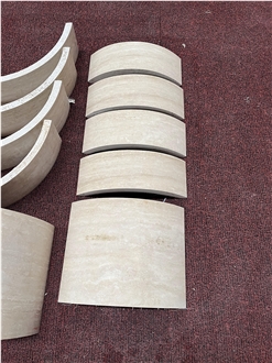 Travertine Carved Column For Hotel Project