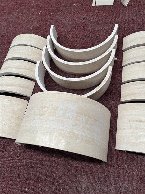 Travertine Carved Column For Hotel Project