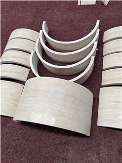 Travertine Carved Column For Hotel Project