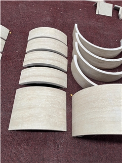 Travertine Carved Column For Hotel Project