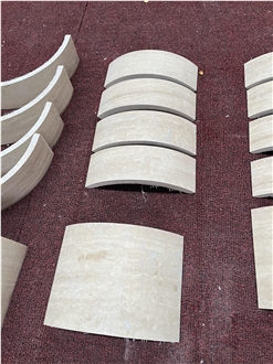Travertine Carved Column For Hotel Project