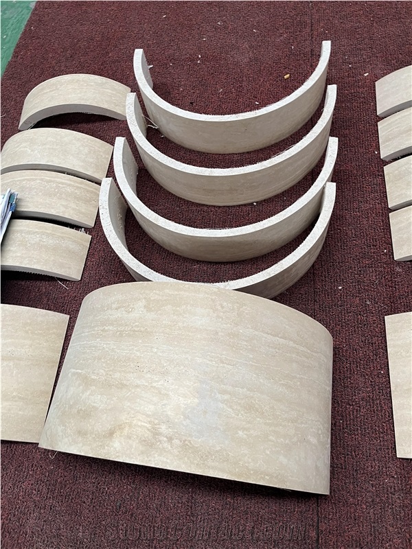 Travertine Carved Column For Hotel Project