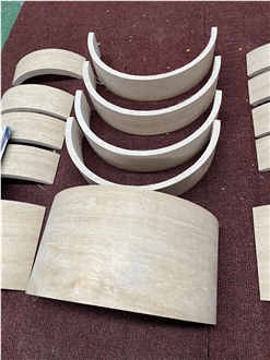 Travertine Carved Column For Hotel Project