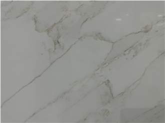 New Calacatta Light Gold Veins Artificial Stone Quartz Slabs