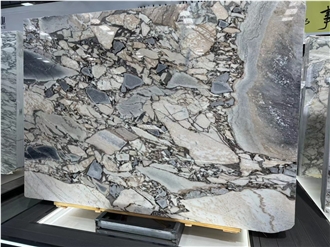 Chinese Calacatta Viola Marble Slab For  Floor Tile
