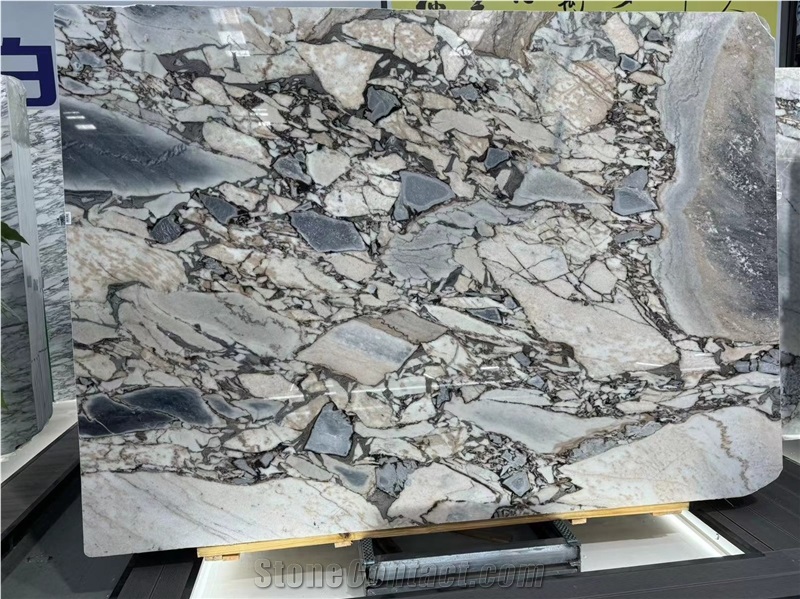 Chinese Calacatta Viola Marble Slab For  Floor Tile