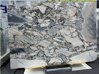 Chinese Calacatta Viola Marble Slab For  Floor Tile