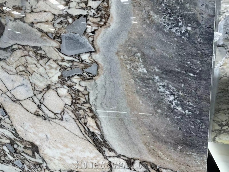 Chinese Calacatta Viola Marble Slab For  Floor Tile