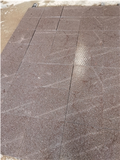 Purple Porphyry Stone Flamed Tiles For Floor