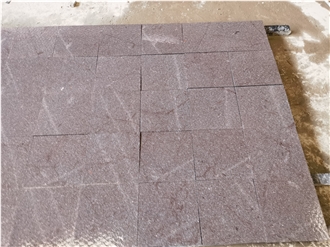 Purple Porphyry Stone Flamed Tiles For Floor