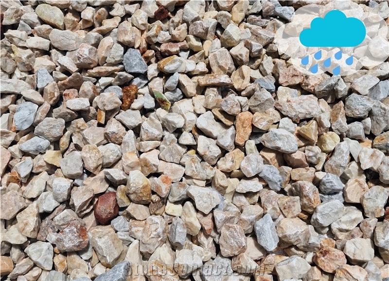Light Beige Mix Crushed Marble Chips