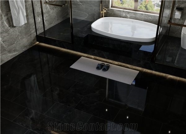 Pure Black Marble Tiles