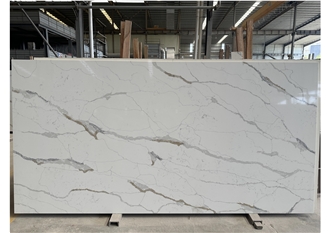 Black Striped Polished Surface Artificial Quartz Slabs