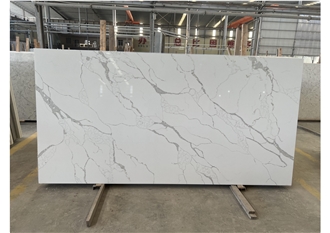 Black Striped Polished Surface Artificial Quartz Slabs