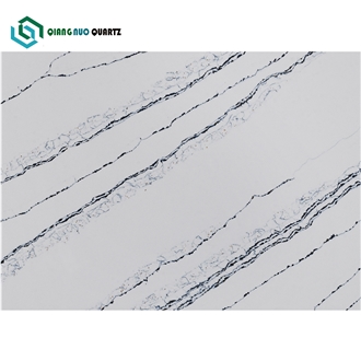 China's Blue Vein White Calacatta Quartz Slabs