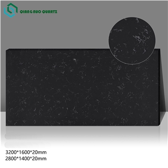 Chinese Cheap Black Quartz Stone Artificial Stone Slabs