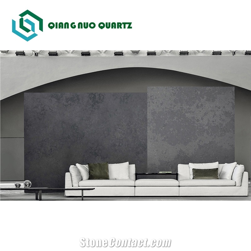 Light Silver Gray Artificial Quartz Stone Slabs
