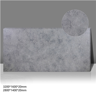 Light Silver Gray Artificial Quartz Stone Slabs
