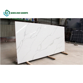 New Calacatta Artificial Quartz Polished Slabs Quartz Slabs