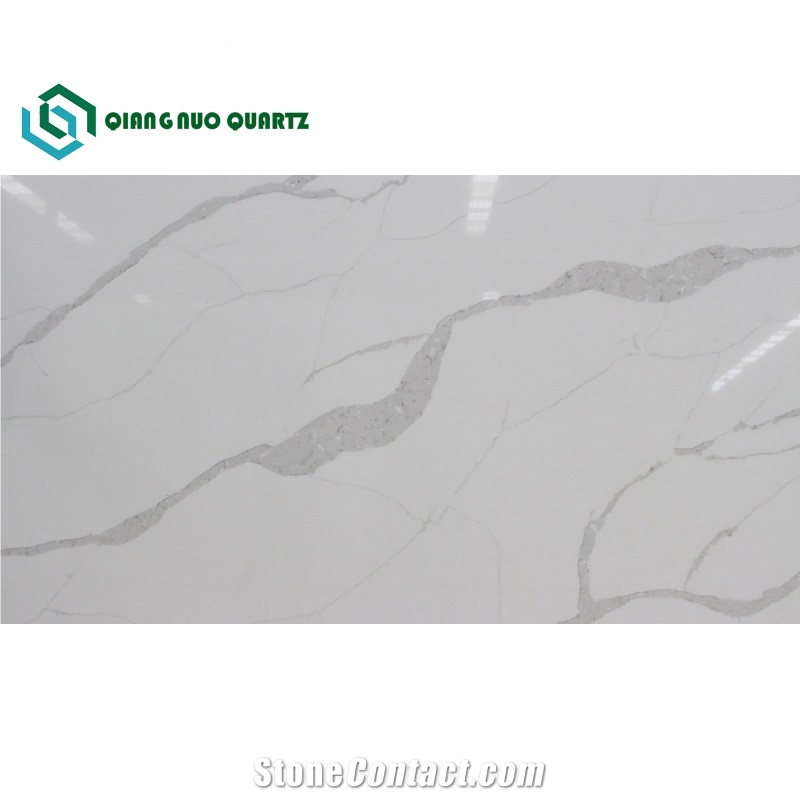 New Calacatta Artificial Quartz Polished Slabs Quartz Slabs