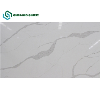 New Calacatta Artificial Quartz Polished Slabs Quartz Slabs