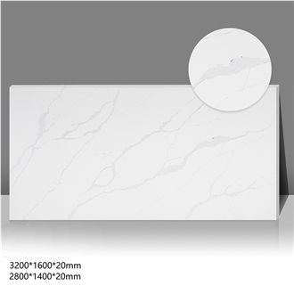 New Calacatta Artificial Quartz Polished Slabs Quartz Slabs