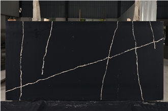 Star River Black Mysterious Stone Engineering  Quartz Slabs