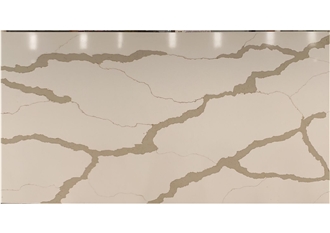 Yellow Veined Artificial Quartz Slabs