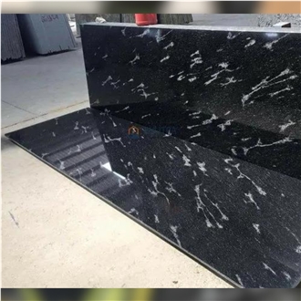 Fish Black Granite Slabs