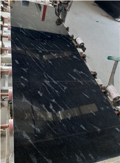 Fish Black Granite Slabs