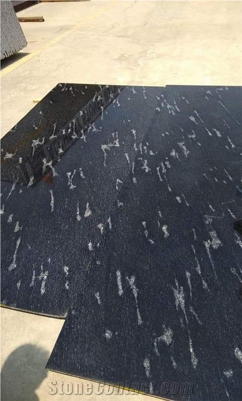 Fish Black Granite Slabs