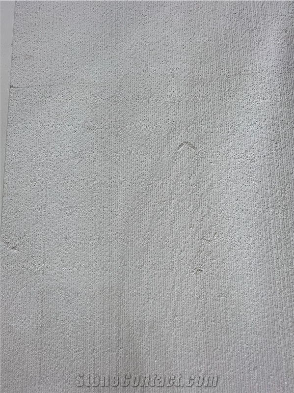 Limra White Limestone Combed Surface Finish Wall Tiles