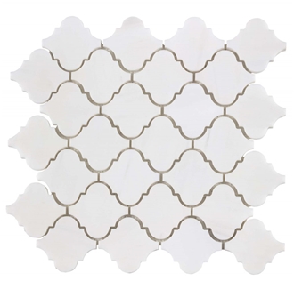 Bianco Dolomite Arabesque Mosaic Tiles