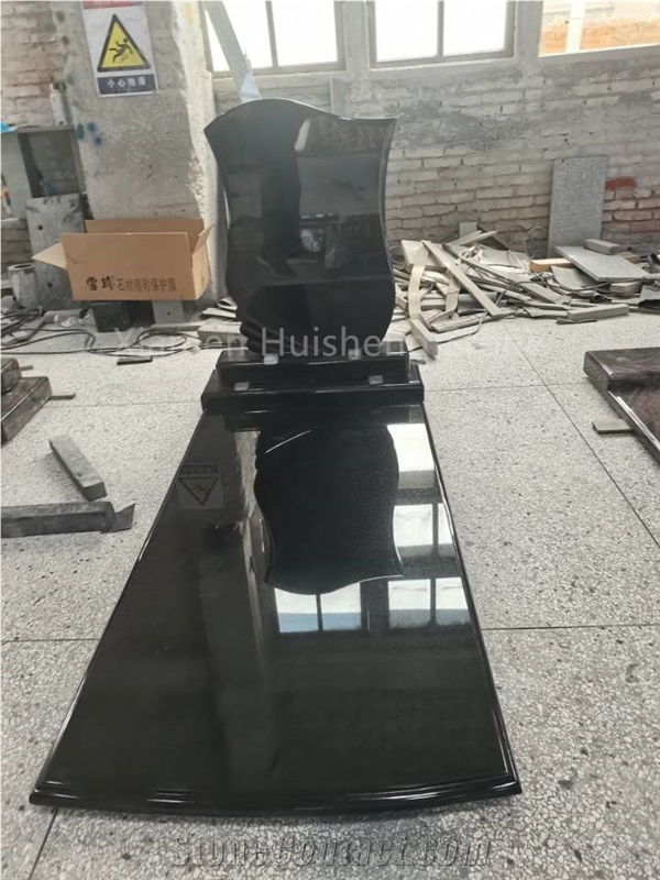 Absolute Black Granite Monument Customed Design
