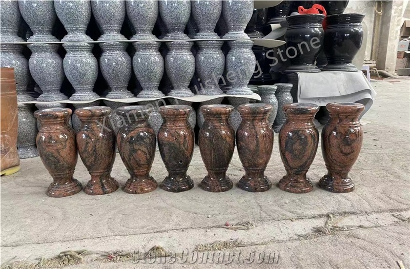 Aurora Granite Monumental Vase