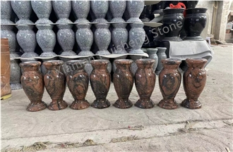 Aurora Granite Monumental Vase