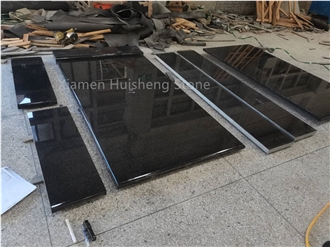 Black Granite Cross Tombstone