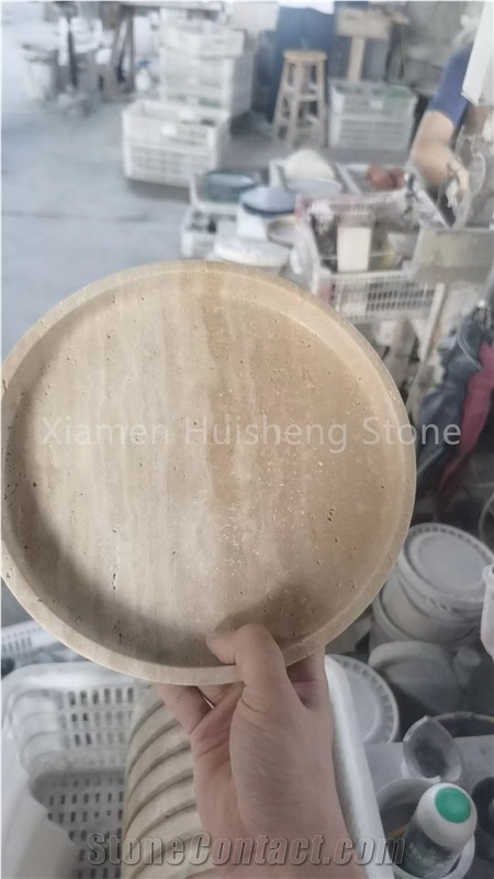 Cream-Coloured Travertine Bathroom Accessories