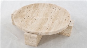 Cream-Coloured Travertine Bathroom Accessories