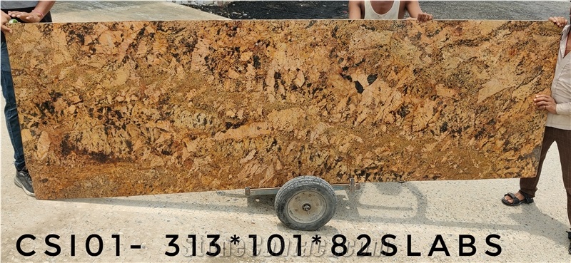 Alaska Gold Granite Cut Size Slabs