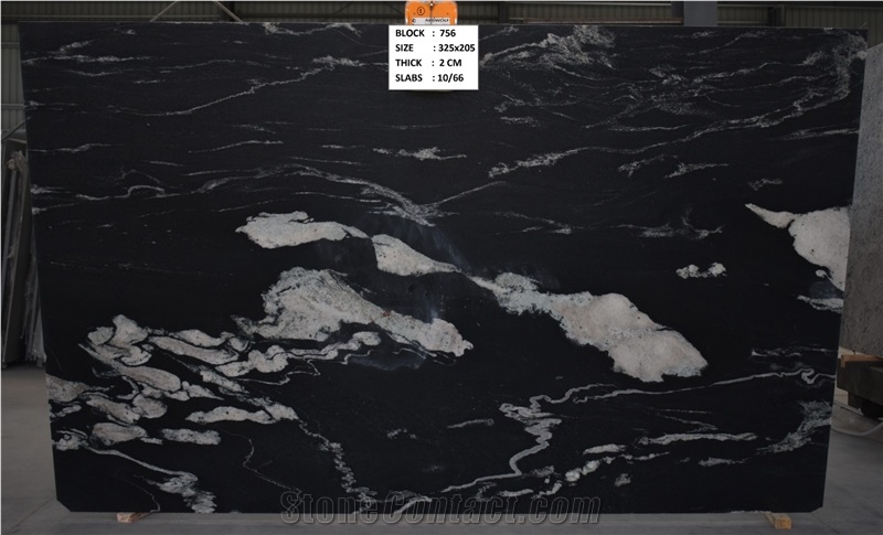 Cosmic Black Granite  Slabs