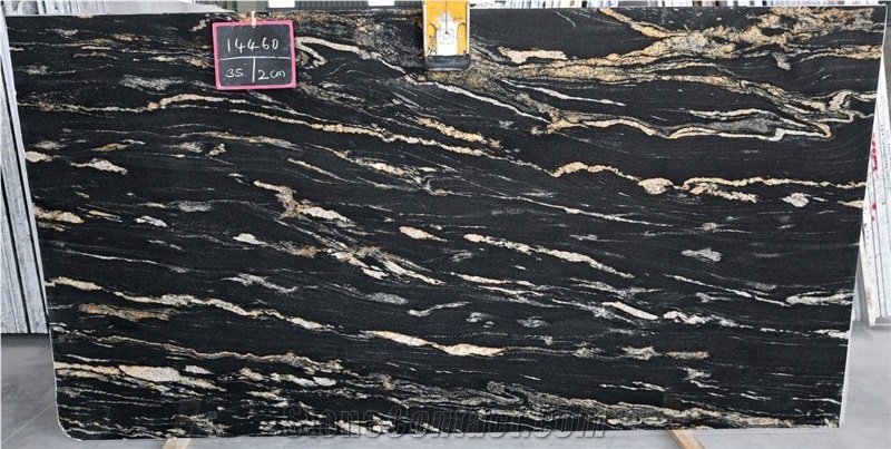 India Titanium Gold Granite Slabs